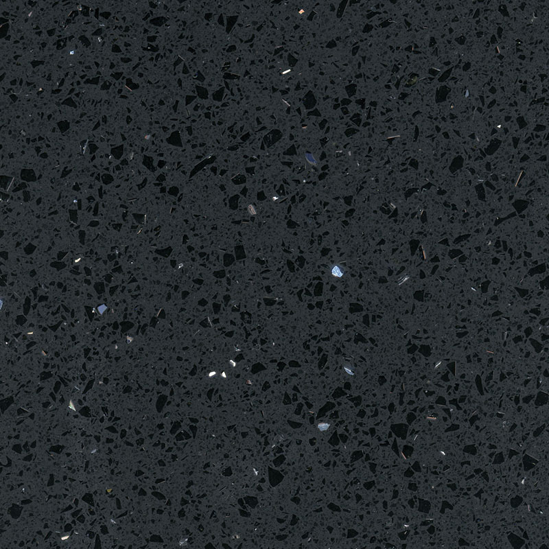 Crystal Black Quartz slabs factory China