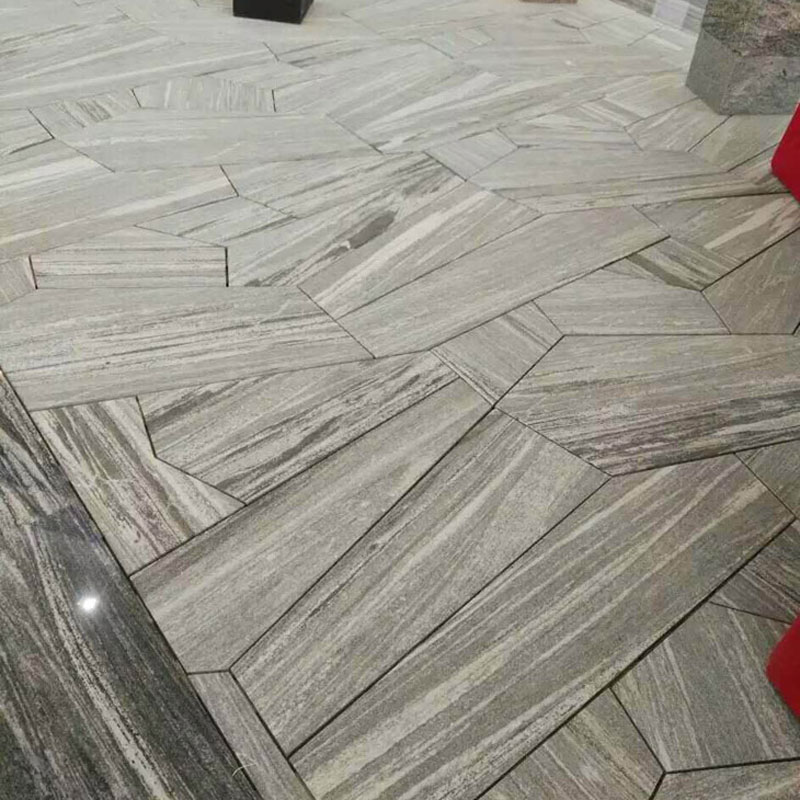 Nero Santiago Granite flooring tiles random design