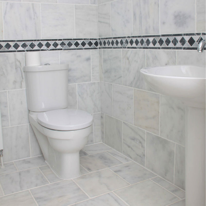Oriental White Marble bathroom tiles