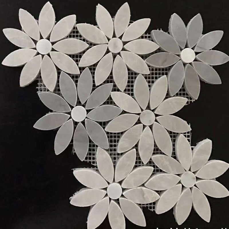 Ferragamo Brown grey mosaic tiles waterjet