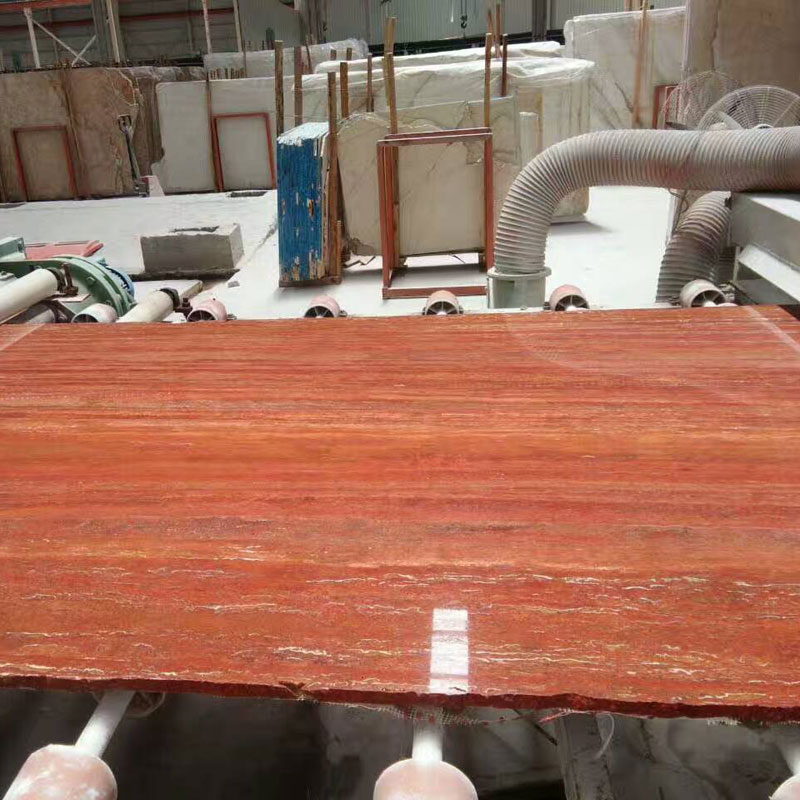 7 red travertine tumbled