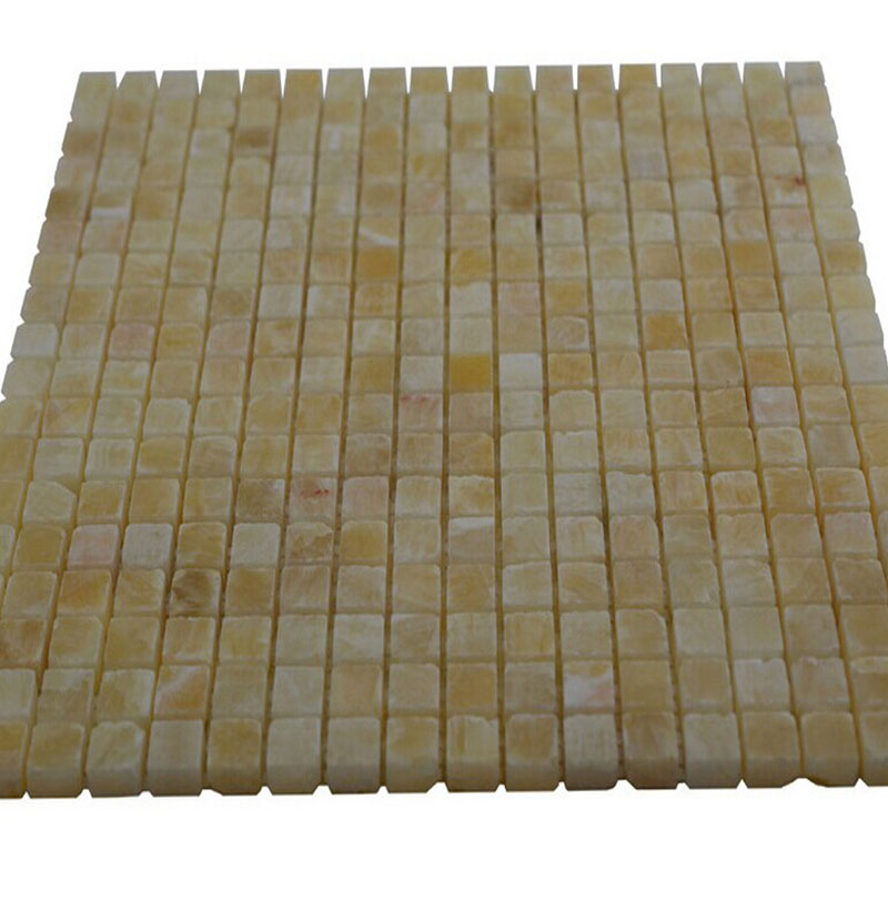 25mm honey onyx square mosaic tiles