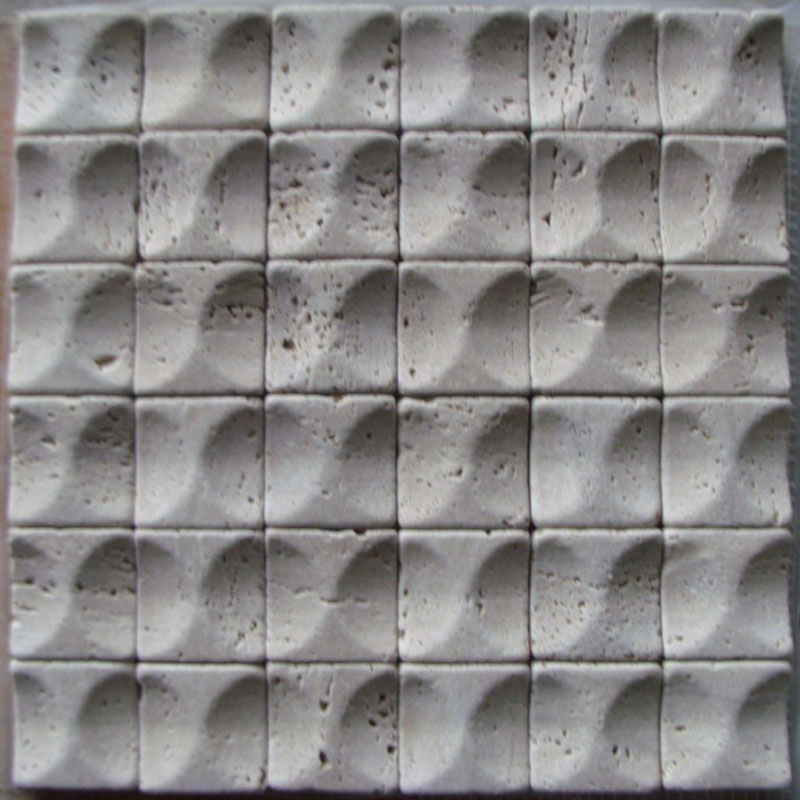 beige travertine stone mosaic tiles