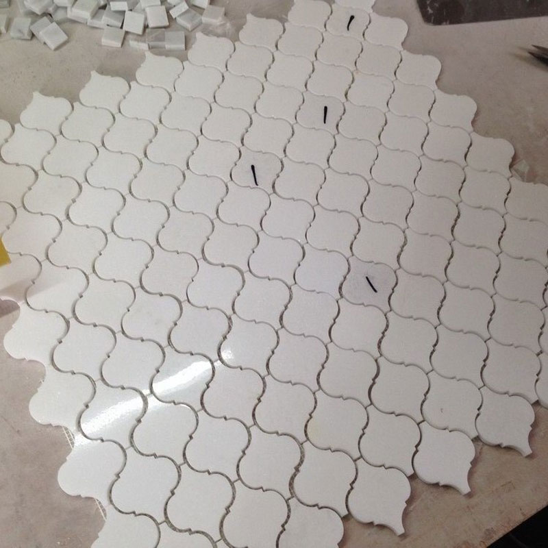 Thassos white marble lantern mosaic tiles