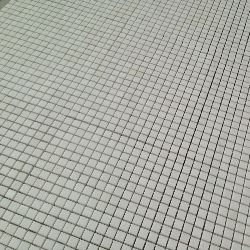 1x1 suqare mosaic tiles absolutely crystal whtie marble