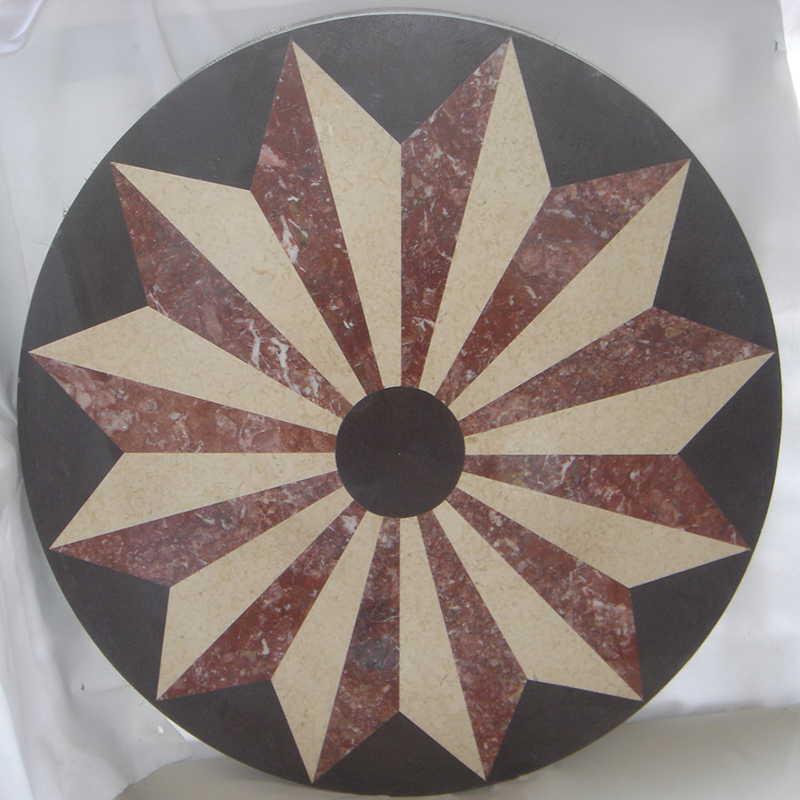 medallions in red marble