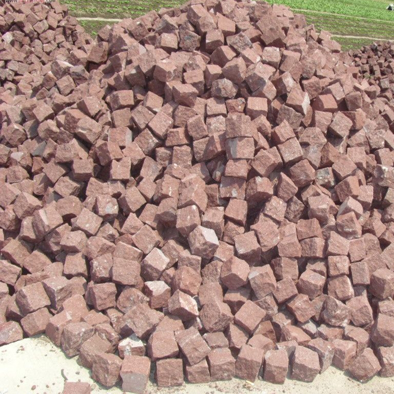 Red Porphyry stone cobbles