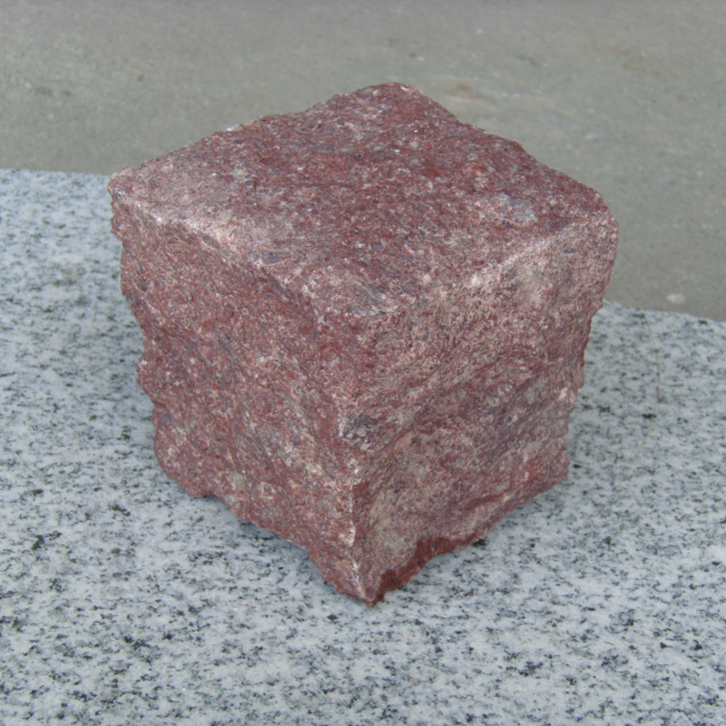 Red Porphyry cubic stone