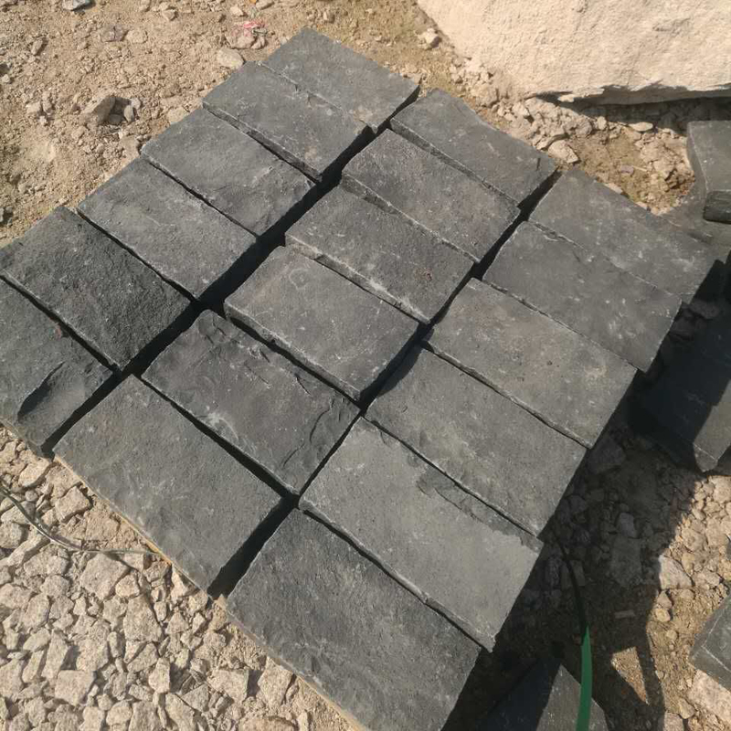 10x15cm black basalt paving stone