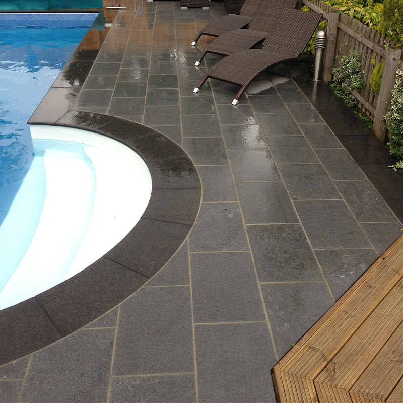 stone pool tiles project