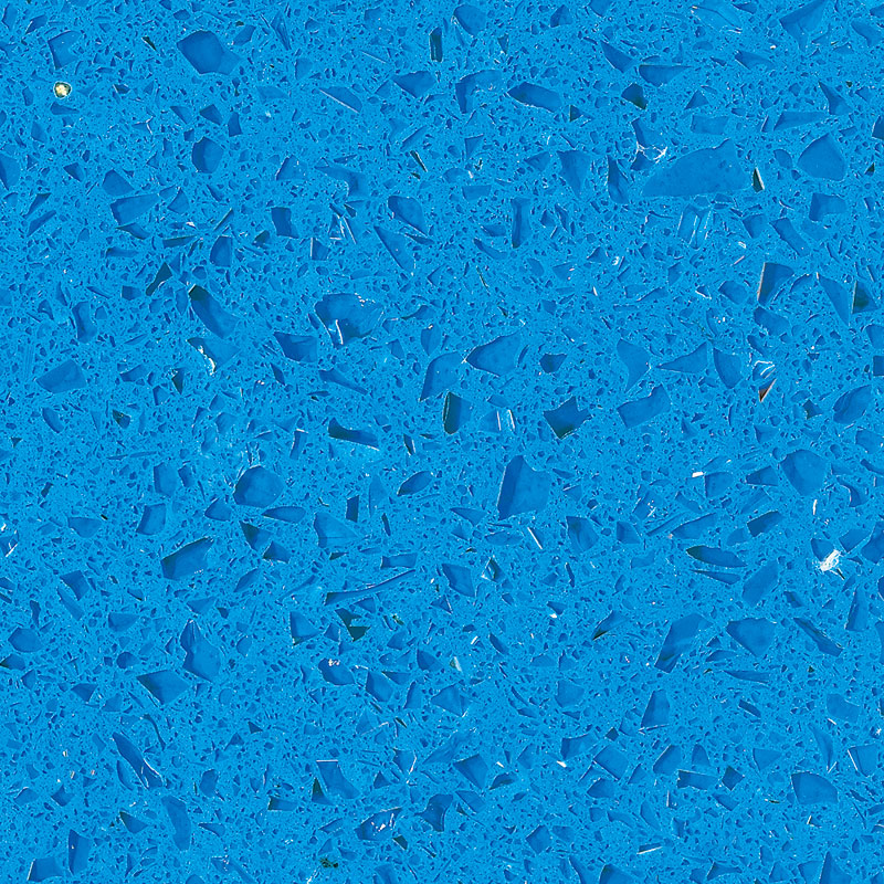 Light Blue Quartz Tiles Slab Countertops