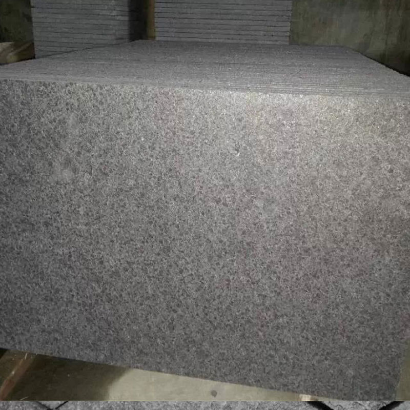 flamed brushed black granite pavers for garden