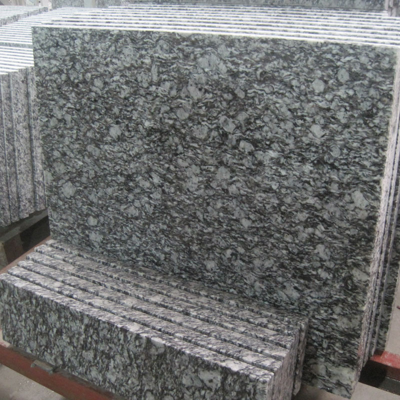 Spray White Granite tile slabs wall
