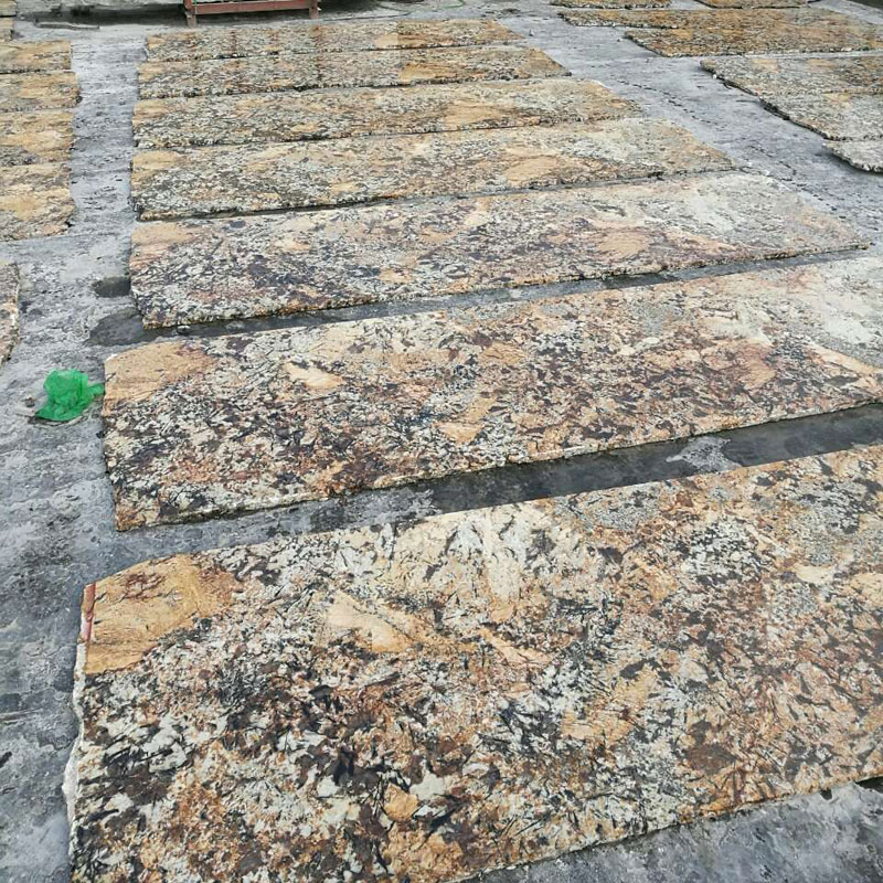gold yellow granite gangsaw slabs