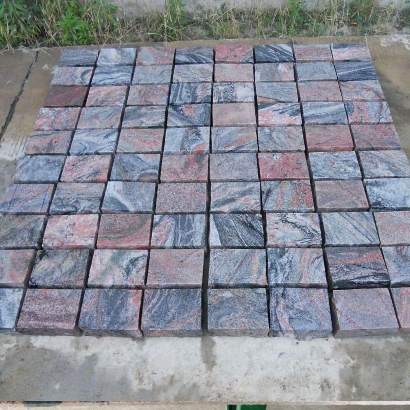 Symphony Red Granite cobble pavers