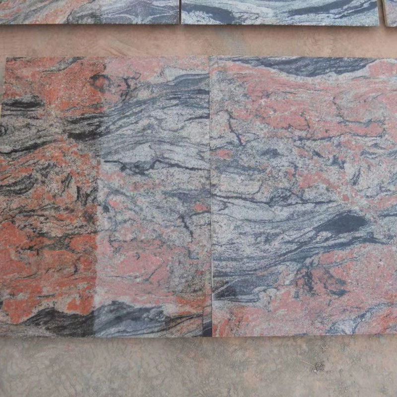 Red Grain Multicolor Granite polished