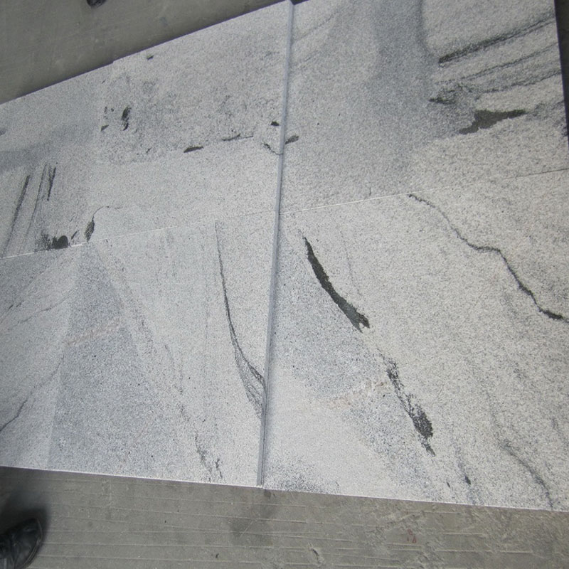 White Landscape Granite tiles cut to size