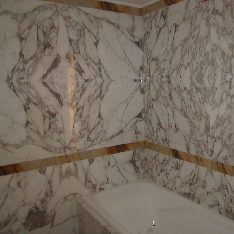 Arabescato Marble tiles bathroom