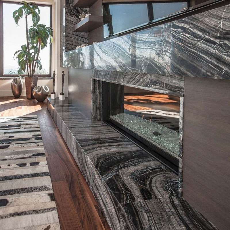 Rosewood Grain Black Marble wall tiles