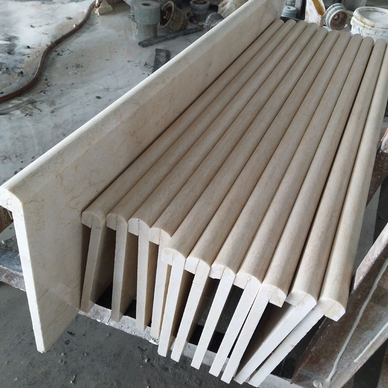 sunny beige marble tiles steps
