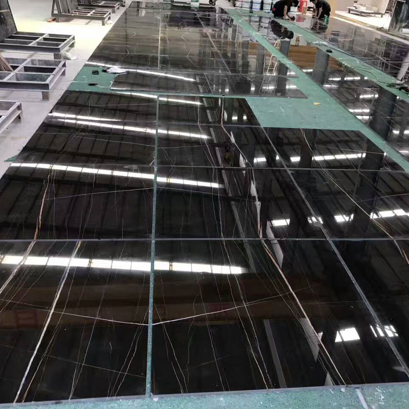 Marmo Nero Sahara marble tiles