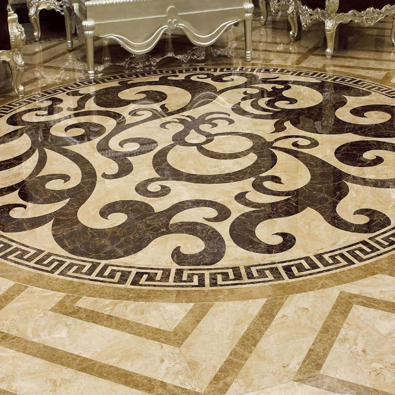 Castanho Imperador Escuro flooring medallion tiles