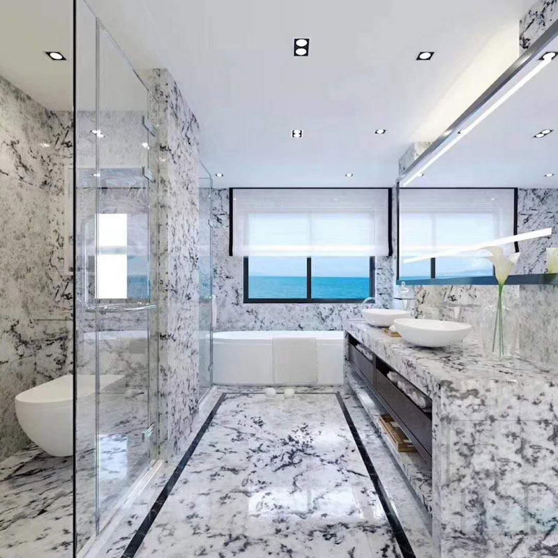 Ice Blue Onyx tiles for bathroom