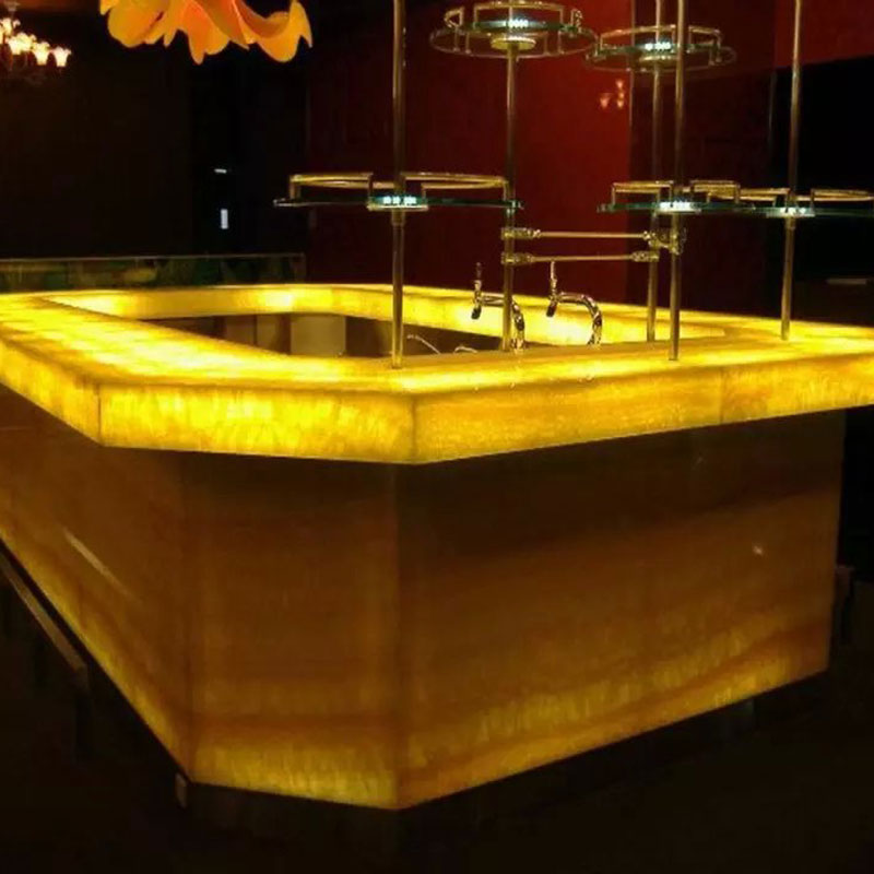 backlit onyx bar tops