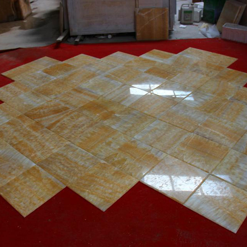 resin yellow onyx tiles wall