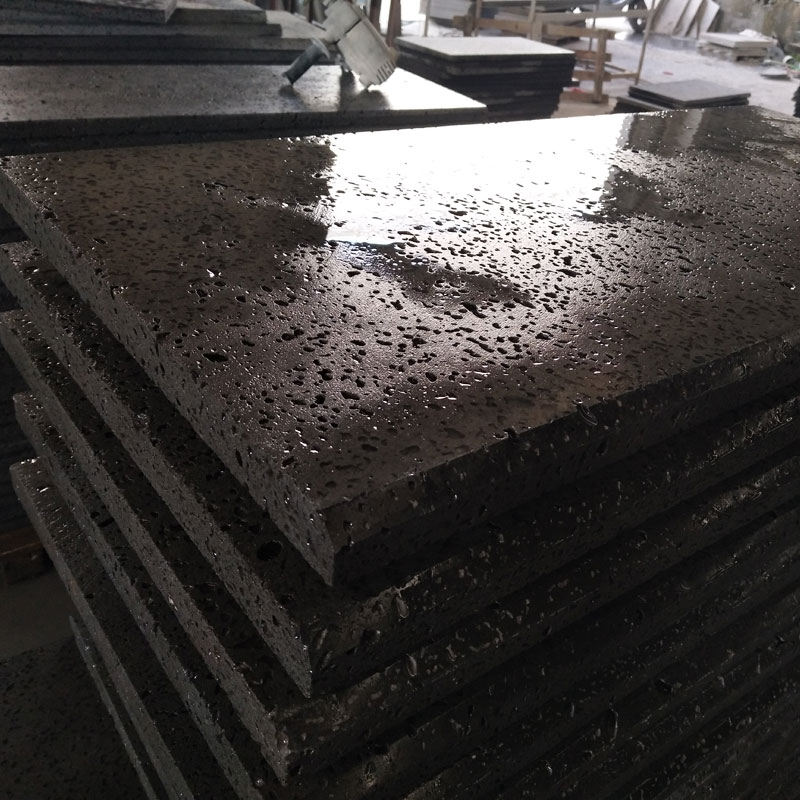 Black Lava Stone cobbles