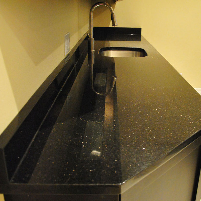 Black Galaxi Granite island tops