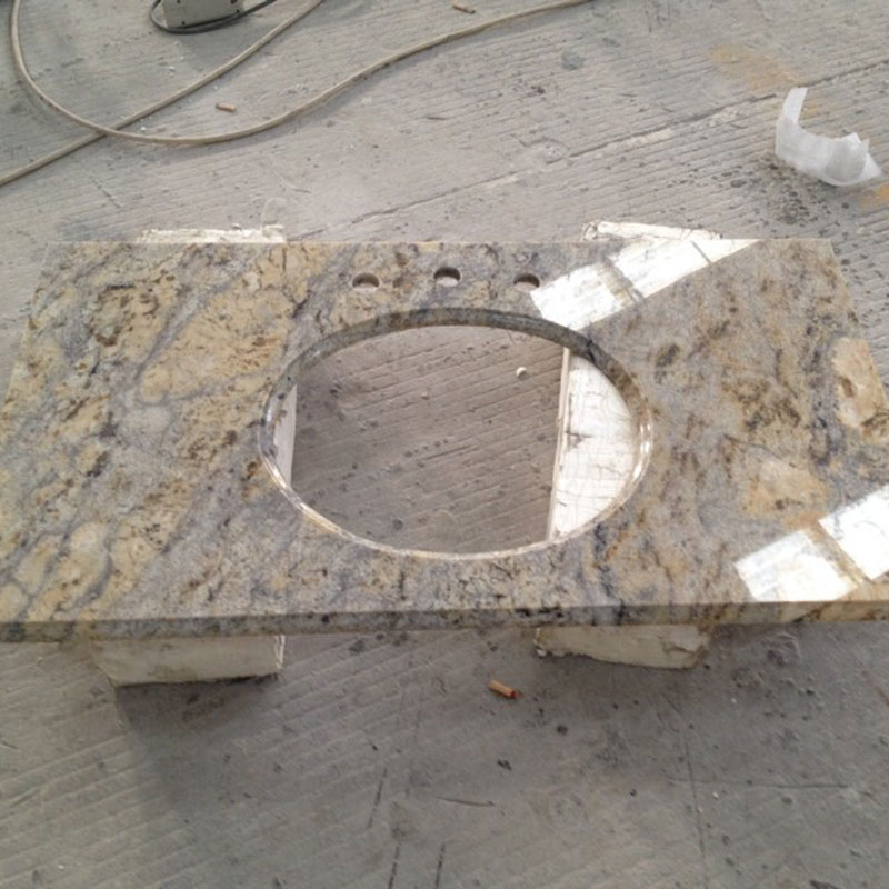 golden yellow granite stone tops