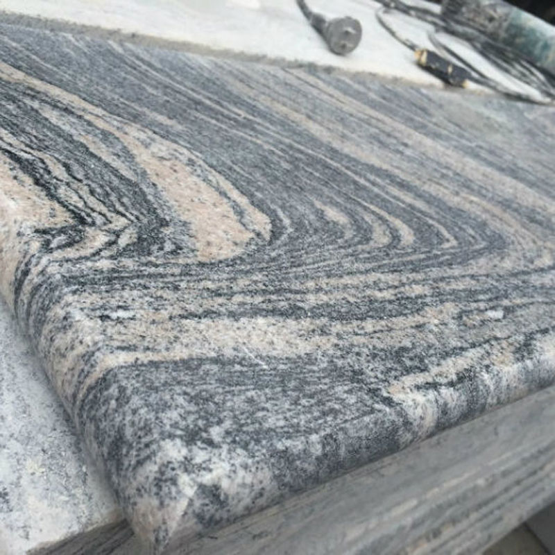 Dragon Juparana Granite tops eased polished
