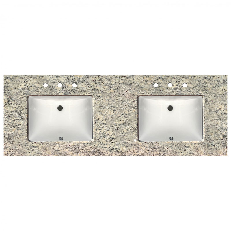 69inch granite vanity top double sink