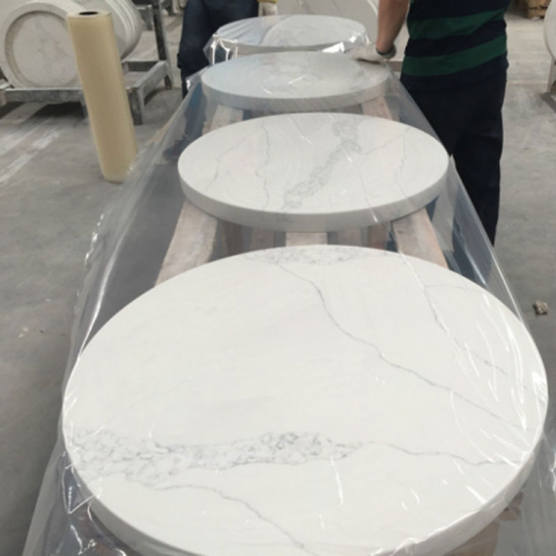 3cm thick quartz round tops