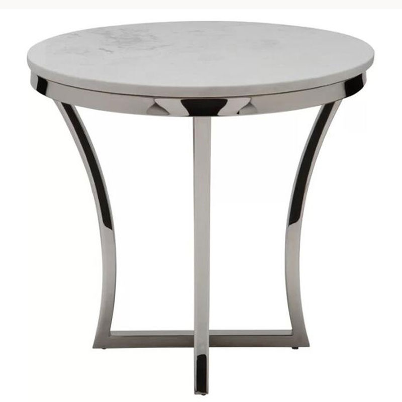 speckled quartz stone table top with steel legs