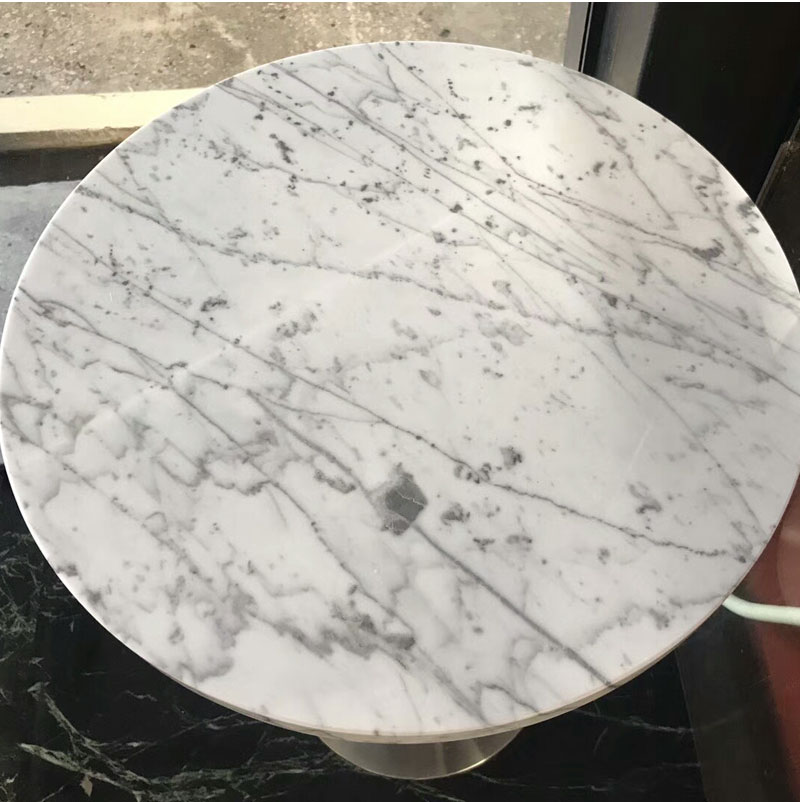 Marmol Blanco Statuario marble round table tops