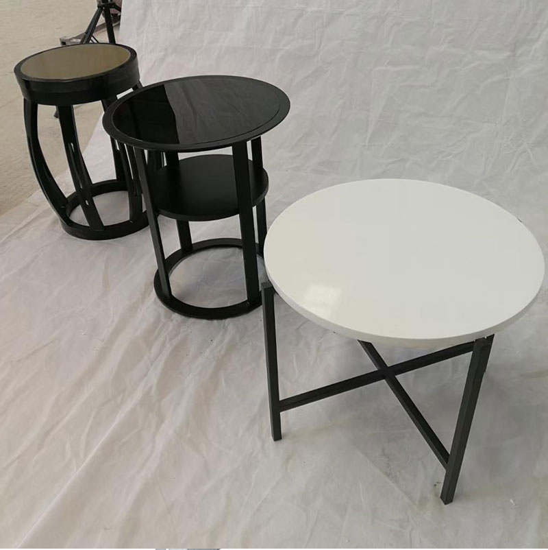 White Marble Coffee Table Stainless Steel Base
