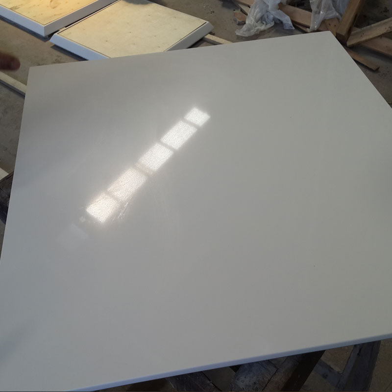 Modern Round White Marble Top End Table Stainless Steel