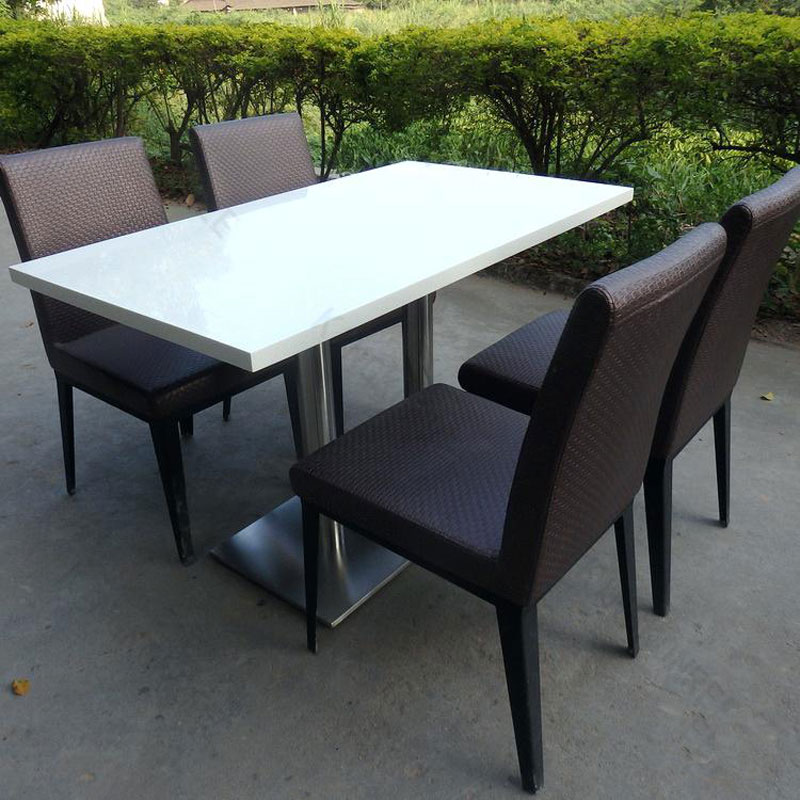 80inch Rectangular Square Marble Top Dining Table Gold Legs