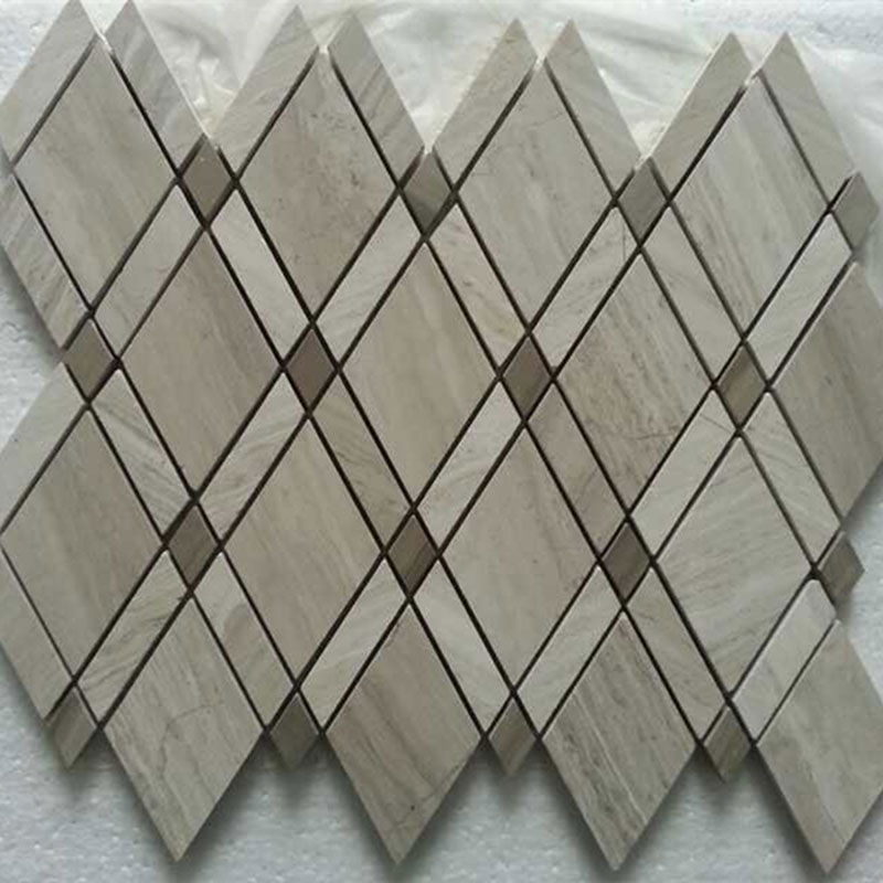 diamond grey marble mosaic bathroom tiles