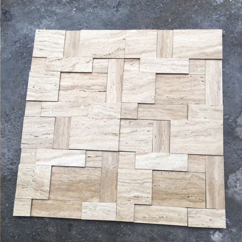 Tumbled travertine stone mosaic tiles versallies