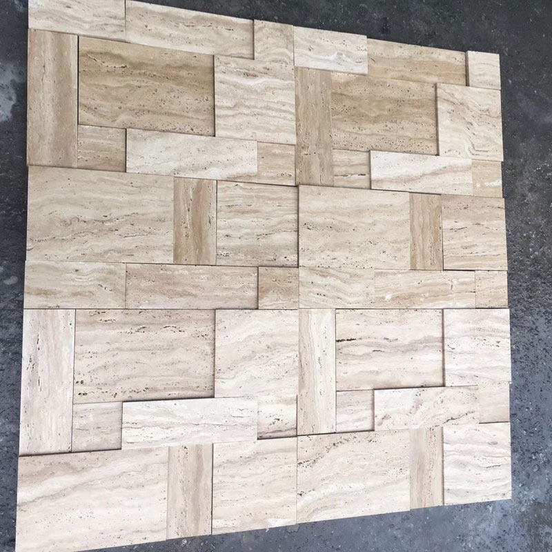 travertine mosaic tiles french pattern