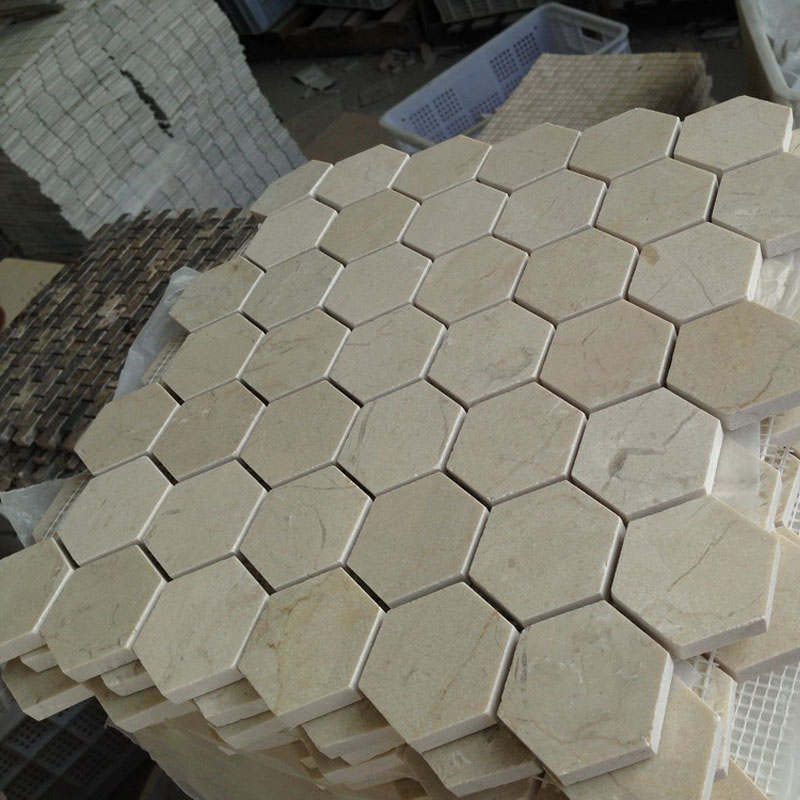 48mm hexagonal mosaic tiles