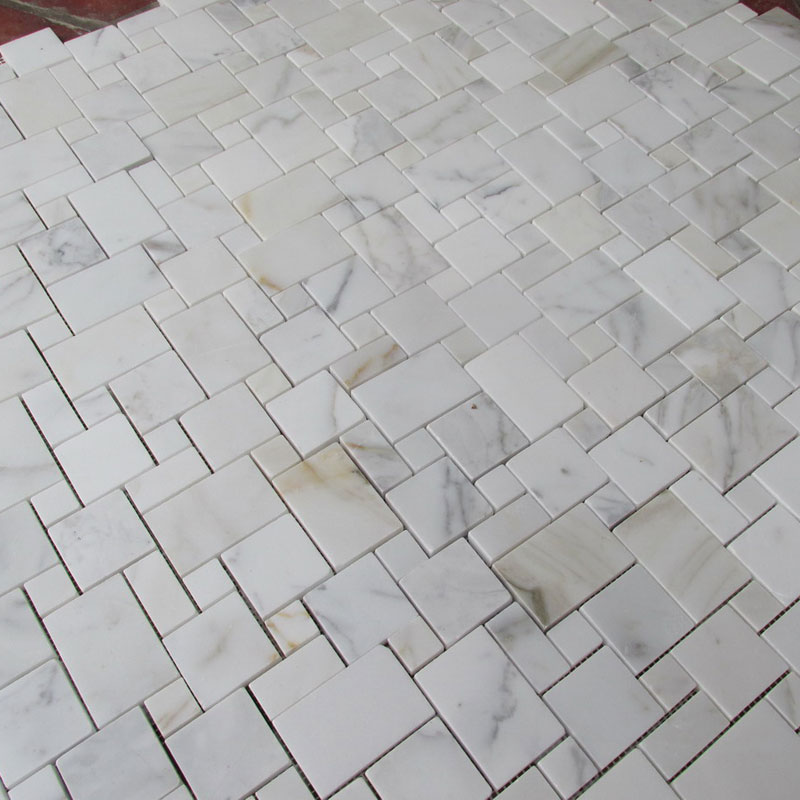 Calacatta gold marble versallie mosaic tiles POLISHED MINI