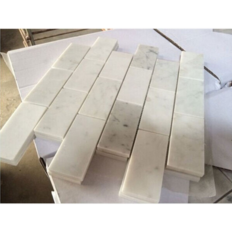 kitchen backsplash carrara mosaic tiles