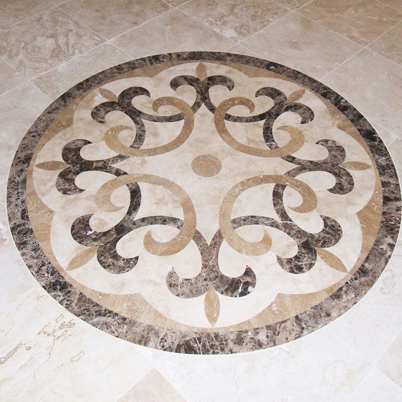 flower design marble medallions