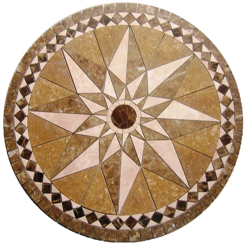 golden marble mosaic medallions