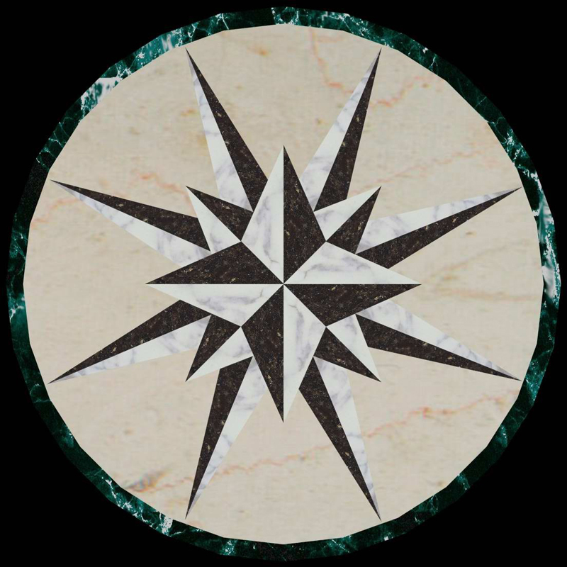 waterjet marble tiles design floor pattern
