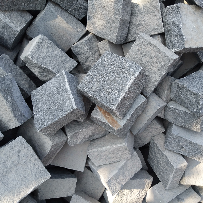 3cm dark granite cobblestone